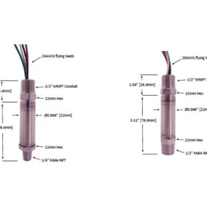 core-sensors-cs60-explosion-proof-pressure-transducer-dimensional-info